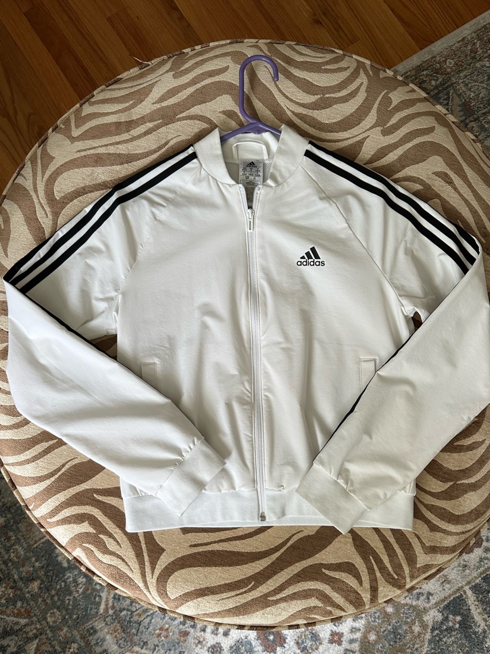 adidas White Bomber Jacket - Picture 5 of 5